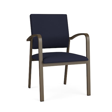 Newport Guest Chair Metal Frame, Bronze, OH Navy Upholstery